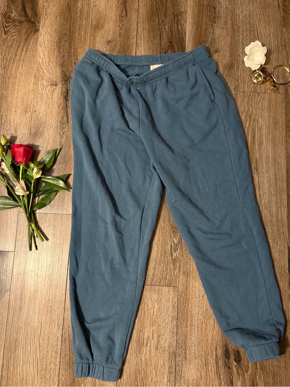 Universal Thread Men's Slate Blue Elastic-Waist Joggers